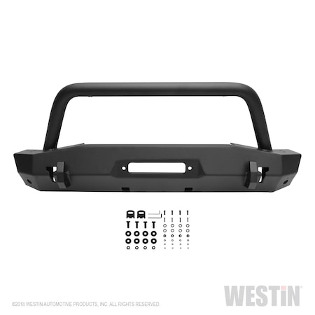 Westin WJ2 Stubby Front Bumper w/Bull Bar 59-80075